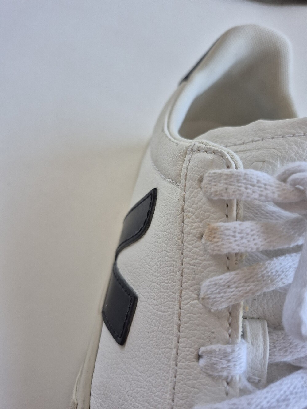 Veja Sneakers Campo White Black Leather Low Top Size 7 - Picture 14 of 15